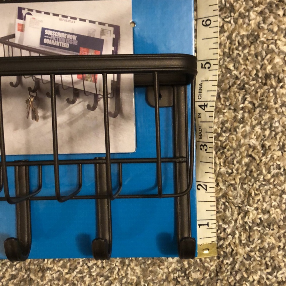 NWT InterDesign Wallmount Mail & Key Rack - Picture 5 of 5